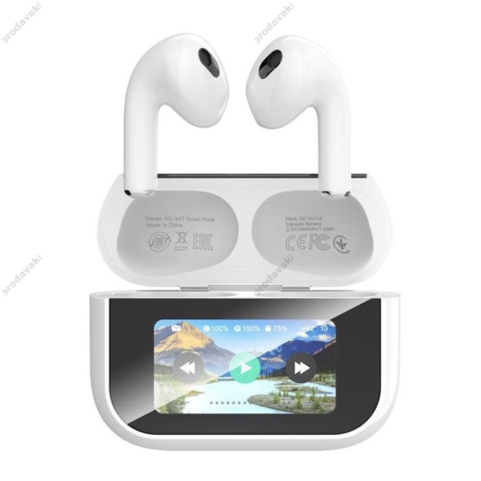 Бездротові Bluetooth навушники XO X47 Smart TWS Earbuds 4nd Generation BT 5.4 White